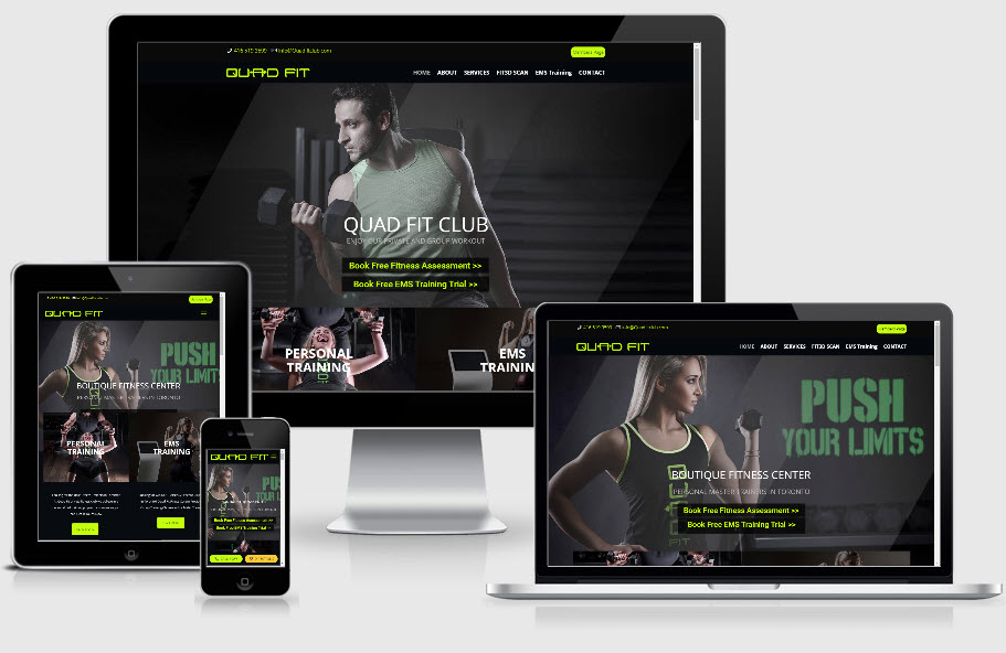 طراحی سایت باشگاه ورزشی QUADFIT