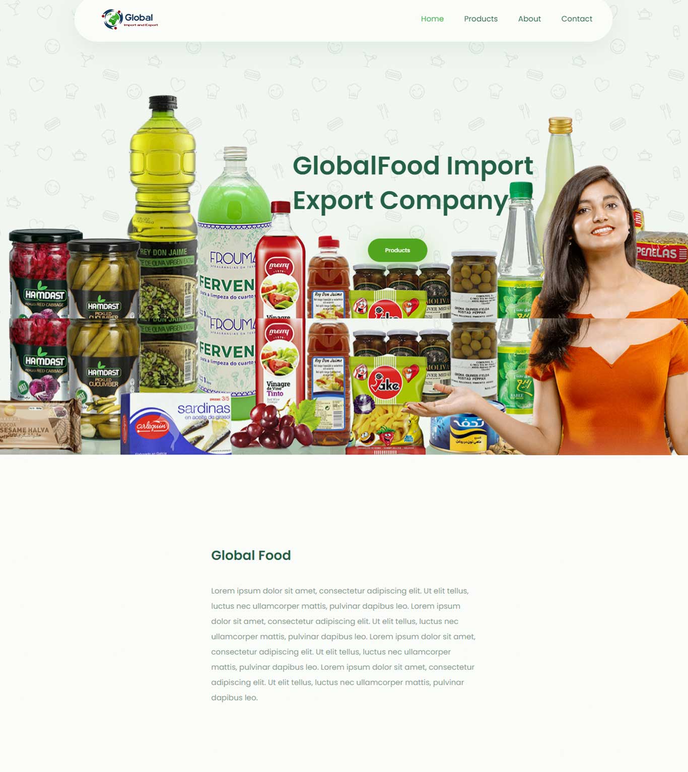 طراحی سایت شرکتی گلوبال فود