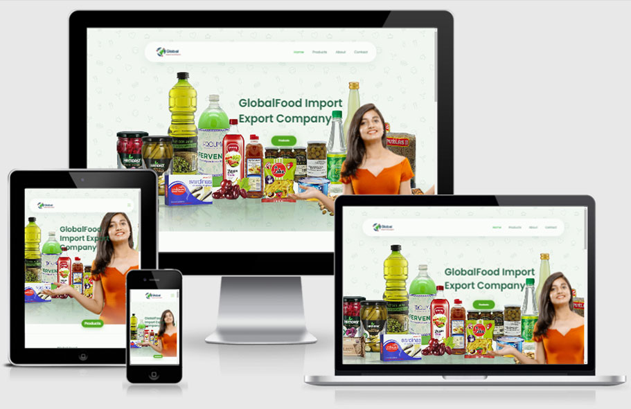 طراحی سایت شرکتی گلوبال فود